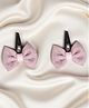 Ribbon candy Glitter Bow Applique Detailed Tic Tac Clips - Light Pink