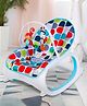 Baby Moo Infant To Toddler Polka Dotted Portable Rocker With Hanging Toys Blue