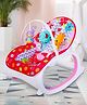 Baby Moo Infant To Toddler Polka Dotted Portable Rocker With Hanging Toys Red & Pink