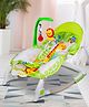 Baby Moo Newborn To Toddler Portable Musical  Rocker With Hanging Toys Green