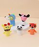 Baby Moo Animal Buddies Play Time Pack of 5 Plush Storytelling  Finger Puppets - Multicolour
