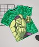 Pantaloons Junior Cotton Knit Marvel Featuring Half Sleeves  Hulk Printed Tee - Green
