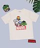Pantaloons Junior Cotton Knit Marvel Avengers Featuring Half Sleeves Baby Avengers Printed Tee - Off White