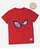 Pantaloons Junior Cotton Knit Marvel Featuring Half Sleeves Spiderman Printed Tee - Red