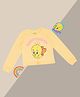 Pantaloons Junior Cotton Knit Warner Brothers Featuring Half Sleeves Tweety Bird Printed Tee - Yellow