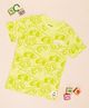 Pantaloons Junior Cotton Knit Half Sleeves Skateboard Printed Tee - Limegreen