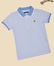 Pantaloons Junior Cotton Knit Half Sleeves Geometric Printed Tee - Light Blue
