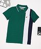Pantaloons Junior Cotton Knit Half Sleeves Striped Polo Tee - Green