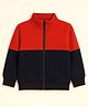 Aww Hunnie Fleece Woven Full Sleeves Cut & Sew Light Winter Sweatjacket - Red