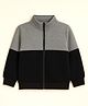 Aww Hunnie Fleece Woven Full Sleeves Cut & Sew Light Winter Sweatjacket - Grey