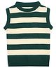 Elefantino Knit Sleeveless Striped Vest - Green & White