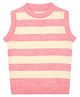Elefantino Knit Sleeveless Striped Vest - Pink & White