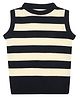Elefantino Knit Sleeveless Striped Vest - Navy Blue & White
