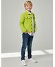Cherry Crumble By Nitt Hyman Woven Full Sleeves Ribbed Unisex Winter Jacket - Neon Green