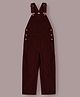 Cherry Crumble By Nitt Cotton Woven Sleeveless Solid Dungaree - Maroon