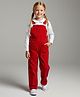 Cherry Crumble By Nitt Cotton Woven Sleeveless Solid Dungaree - Peach