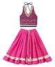 Twisha Woven Brocade Woven Sleeveless Lace Embellished & Floral Printed Choli Lehenga Set - Purple & Pink