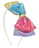 Aye Candy Glitter Bow Applique Detailed Alligator Hair Band - Pink Blue & Yellow