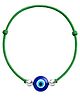 Darshraj Jewels 925 Sterling Silver Handmade Evil Eye & Silver Ball Anklet - Green