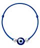 Darshraj Jewels 925 Sterling Silver Handmade Evil Eye & Silver Ball Anklet - Blue