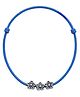 Darshraj Jewels 925 Sterling Silver Flower Beads Thread Handmade Anklet - Blue