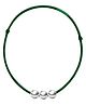 Darshraj Jewels Handmade 925 Sterling Silver Ball 3 Moving Thread Anklet - Green