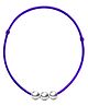 Darshraj Jewels Handmade 925 Sterling Silver Ball 3 Moving Thread Anklet - Purple