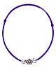 Darshraj Jewels Handmade Thread Anklet with 925 Sterling Silver Flower & Balls - Purple