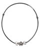 Darshraj Jewels Handmade Thread Anklet with 925 Sterling Silver Flower & Balls - White