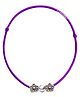 Darshraj Jewels Handmade 925 Sterling Silver Thread Anklet with Flower & Ball Beads - Purple