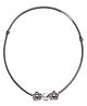 Darshraj Jewels Handmade 925 Sterling Silver Thread Anklet with Flower & Ball Beads - White