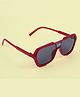 Neska Moda Cool Text Designed UV Protected Sunglasses - Maroon