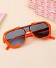 Neska Moda Cool Text Designed UV Protected Sunglasses - Orange