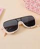 Neska Moda Geometric UV Protection Sunglasses  - Peach