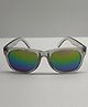 Neska Moda Transparent Rectangular Sunglass - Grey