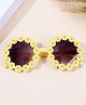 Neska Moda Floral Designed Polarised Sunglasses - Yellow