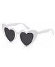 Neska Moda Heart Designed Polarized UV Protection Sunglasses - White