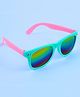 Neska Moda Stylish Dual Tone Unisex Wayfarer Sunglasses - Blue & Pink