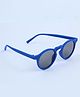 Neska Moda Solid UV Protection Round Unisex Sunglasses - Blue