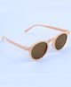 Neska Moda Solid UV Protection Round Unisex Sunglasses - Pink