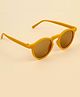 Neska Moda Solid UV Protection Round Unisex Sunglasses - Yellow