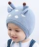 Ziory Woollen  Animal Designed Cap -  Light Blue - Circumference 46 - 50 Cm
