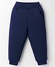Zero Knit Full Length Solid Colour Fleece Pant - Navy Blue