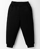 Zero Knit Full Length Solid Colour Fleece Pant - Black