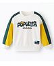 Sportking Knit Full Sleeves Popular Text Printed Light Winter Sweatshirt - Off White