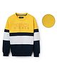 Sportking Knit Full Sleeves Colour Blocked Light Winter Sweatshirt - Yellow