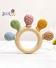 Kidcup Multi Texture Silicone Teether - Pack of 1 (Multicolor & Design May Vary)
