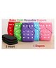 Joy Buzz Free Size 5 Pcs Reusable Cloth Diaper / Nappies With 3 Pcs Insert Pad - Multicolor