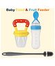 Joy Buzz Fruit And Food Nibbler & Silicone Spoon Food Feeder And Bottle Cleaning Brush - Pack of 3