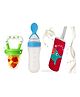 JOY BUZZ Joy Buzz Silicone Fruit And Food Nibbler & Spoon Food Feeder And Bottle Cover - Pack of 3